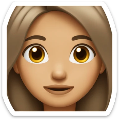 blushing tan girl with dark brown hair blushing hard sticker