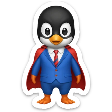 Penguin spiderman without a cape sticker
