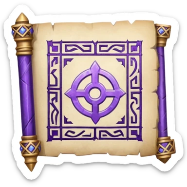 glitter purple Runic Manuscript sticker