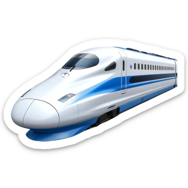 High-Speed Train (Shinkansen) - JR East (Model Year: 2021) (Iconic colour: White with blue) sticker