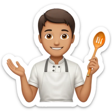 Guy cooking sticker