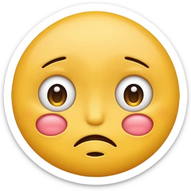 embarrased yellow emoji sqeezing eyes shut sticker