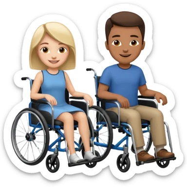 DISABLED PEOPLE MALE AND FEMALE sticker