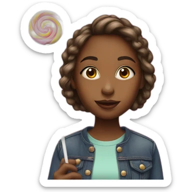Girl with lollipop  sticker