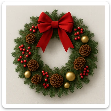 christmas wreath remove background sticker