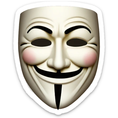 guy fawkes mask made of st basils cathedral sticker