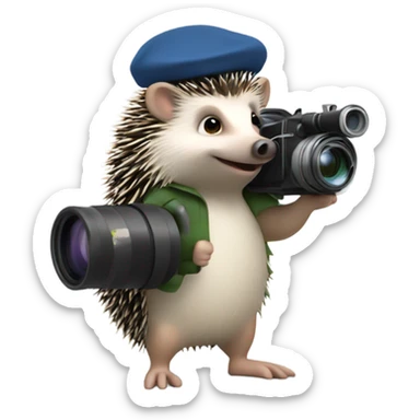 hedgehog the movie director with camera sticker