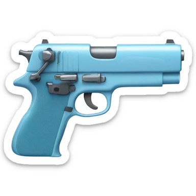 light blue gun sticker