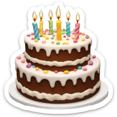 Happy birthday cake sticker