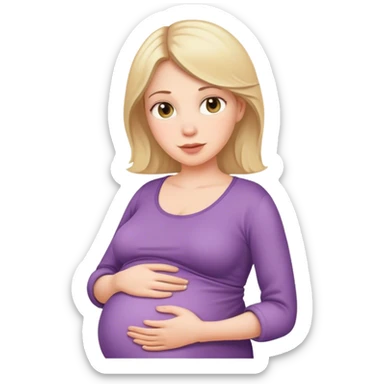 Pregnant white women sticker