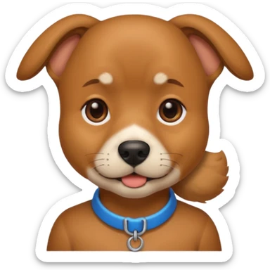 a human with dog face sticker