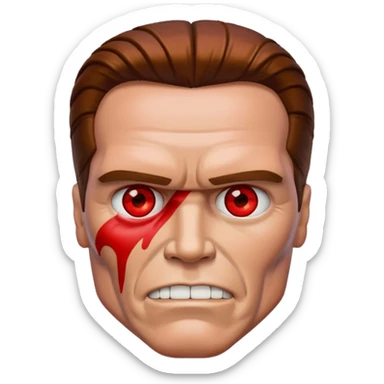 Red eyed Terminator Arnold Schwarzenegger sticker