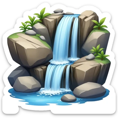 Waterfall sticker