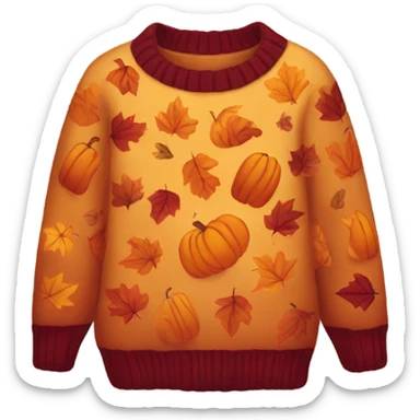 Cute fall sweater sticker