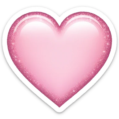 Light pink heart sparkling  sticker