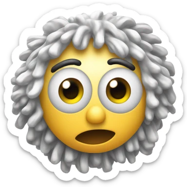 Mop with eyes sticker