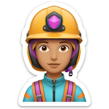 Colorful Helmeted Traveler sticker