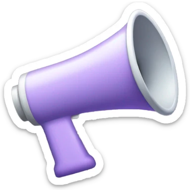Pale purple megaphone sticker