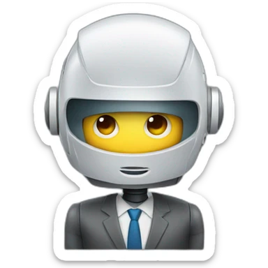 robot news reporter sticker