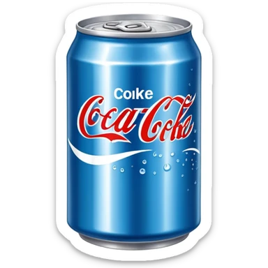 blue can coke sticker