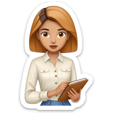 female fashion designer sticker