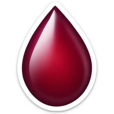Blood drop burgundy  sticker