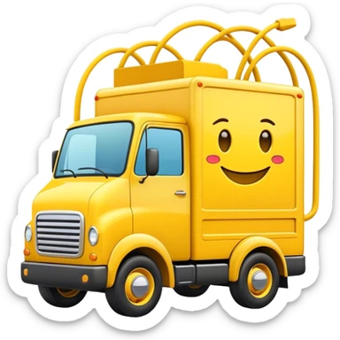 I want a cute and fun  emoji for Transporeon visibility's telematics team. Telematics is a team that is there to get telematics data from trucks thanks to integrations.  sticker