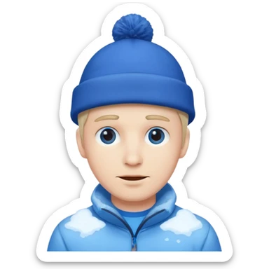 a man burried in snow sticker