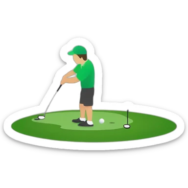 Welsh flag next to person golfing sticker