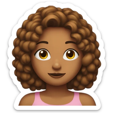 covering nip with her hands sticker