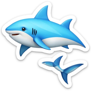 narval combinado con un delfín sticker