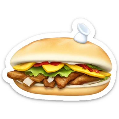 döner hat with snow body sticker