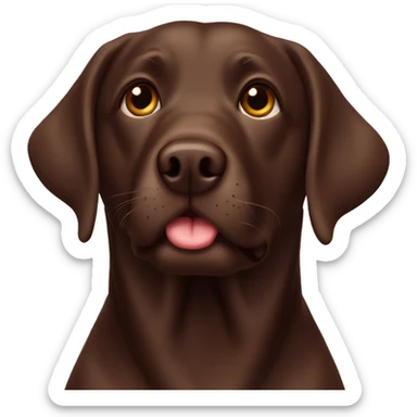 Chocolade labrador sticker