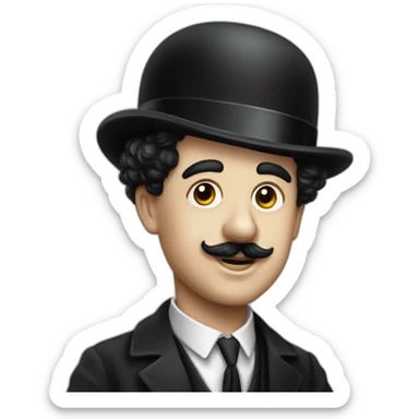 Charlie chaplin with kippa sticker