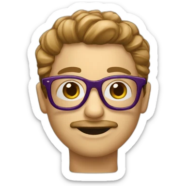 Framboise avec lunettes  sticker