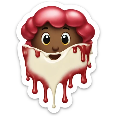 Cherrys dripping milk  sticker