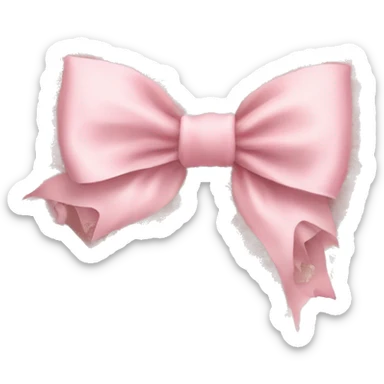 rococo Pastel pink heart with bow with lace and frills  sticker