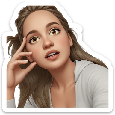 realistic portrait of a girl sticker