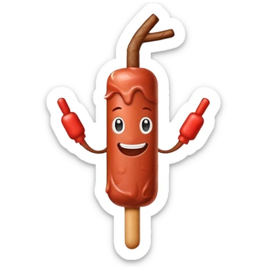 Beef stick happy  sticker