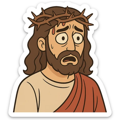 Jesus crown sticker