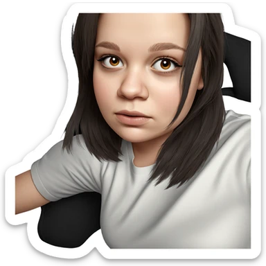 realistic portrait of girl sticker