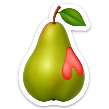 pear with red blush  sticker