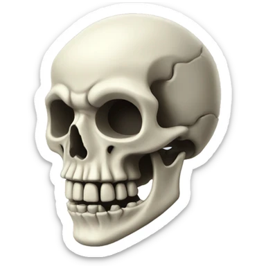 Skeleton boom head sticker