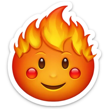 fire emoji in iphone styleFIRE EMOJI sticker