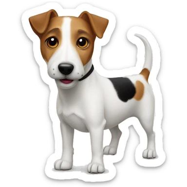 Jack russel terrier with a spot on the back sticker