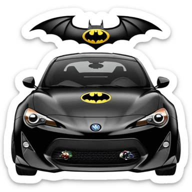 Darth Vader Batman and Batgirl themed Scion FR-S  sticker