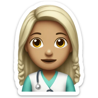 Girl in the hospital  sticker