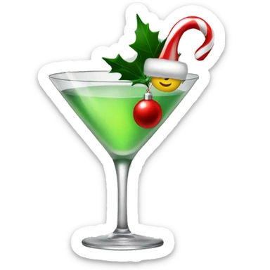 Christmas martini sticker