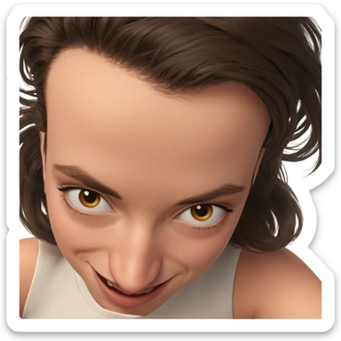 realistic solo girl portrait sticker