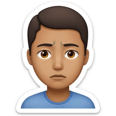 personita cansada o mareada, persona de color  sticker